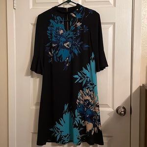 Roz & Ali small Black and Teal dress